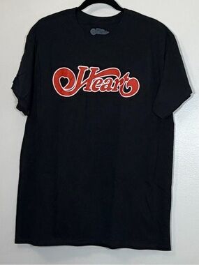 🆕 Heart Logo Black Graphic Tee - Band Shirt